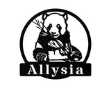 Panda Wall Art, Metal Animal Wall Art, Metal Wall Hangings, Metal Artwork, Above Bed Wall Decor, Kids Wall Decal, Animal Lover Gift