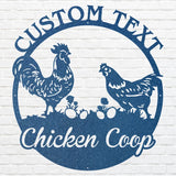Chicken Coop Sign, Chicken Metal Wall Art, Laser Cut Custom Metal Name Sign, Metal Farm Sign, Chicken Art Farmhouse Decor