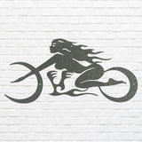 Chopper Girl Metal Wall Art, Bike Racing Wall Art, Livingroom Metal Wall Hangings, Garage Decor, Gift For Women