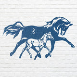 Horse Wall Art, Horse And Foal Metal Wall Art, Animal Metal Wall Hangings, Farmhouse Horse Wall Decor, Horse Lover Gift