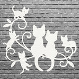 Cat Family Art, Metal Cat Wall Art, Cat Wall Decor, Cute Animal Wall Art, Metal Wall Art, Animal Wall Decor, Cat Lover Gift