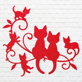 Cat Family Art, Metal Cat Wall Art, Cat Wall Decor, Cute Animal Wall Art, Metal Wall Art, Animal Wall Decor, Cat Lover Gift