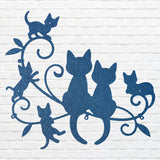 Cat Family Art, Metal Cat Wall Art, Cat Wall Decor, Cute Animal Wall Art, Metal Wall Art, Animal Wall Decor, Cat Lover Gift