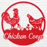 Chicken Coop Metal Wall Art, Chicken Wall Art, Bird Wall Art for Farmhouse Decor, Chicken Art, Metal Wall Decor, Chicken Gift