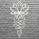 Unalome Lotus Metal Wall Art, Lotus Flower Art, Lotus Wall Decor, Flower Wall Art for Aesthetic Room Decor, Housewarming Gift