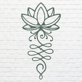 Unalome Lotus Metal Wall Art, Lotus Flower Art, Lotus Wall Decor, Flower Wall Art for Aesthetic Room Decor, Housewarming Gift