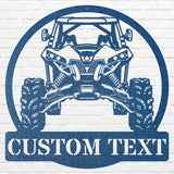 Off Road UTV Car Art, Custom Text Garage Sign, Laser Cut Metal Sign, Workshop Wall Sign, Metal Name Sign, Round Metal Art For Garage