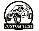 Off Road UTV Wall Art, Custom Text Garage Sign, Laser Cut Metal Sign, Car Art For Workshop, Metal Name Sign, Car Guy Gifts