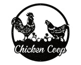 Chicken Coop Metal Wall Art, Chicken Wall Art, Bird Wall Art for Farmhouse Decor, Chicken Art, Metal Wall Decor, Chicken Gift