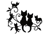 Cat Family Art, Metal Cat Wall Art, Cat Wall Decor, Cute Animal Wall Art, Metal Wall Art, Animal Wall Decor, Cat Lover Gift