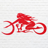 Chopper Girl Metal Wall Art, Bike Racing Wall Art, Livingroom Metal Wall Hangings, Garage Decor, Gift For Women