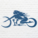 Chopper Girl Metal Wall Art, Bike Racing Wall Art, Livingroom Metal Wall Hangings, Garage Decor, Gift For Women