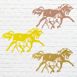 Horse Wall Art, Horse And Foal Metal Wall Art, Animal Metal Wall Hangings, Farmhouse Horse Wall Decor, Horse Lover Gift