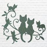 Cat Family Art, Metal Cat Wall Art, Cat Wall Decor, Cute Animal Wall Art, Metal Wall Art, Animal Wall Decor, Cat Lover Gift