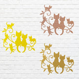 Cat Family Art, Metal Cat Wall Art, Cat Wall Decor, Cute Animal Wall Art, Metal Wall Art, Animal Wall Decor, Cat Lover Gift