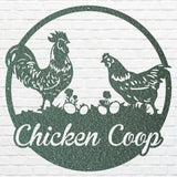 Chicken Coop Metal Wall Art, Chicken Wall Art, Bird Wall Art for Farmhouse Decor, Chicken Art, Metal Wall Decor, Chicken Gift
