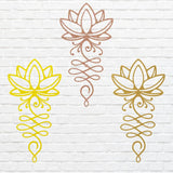 Unalome Lotus Metal Wall Art, Lotus Flower Art, Lotus Wall Decor, Flower Wall Art for Aesthetic Room Decor, Housewarming Gift