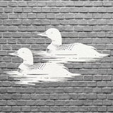 Metal Bird Wall Art, Loons In The Water Metal Wall Art, Outdoor Garden Decor, Aesthetic Room Decor, Housewarming Gift
