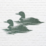Metal Bird Wall Art, Loons In The Water Metal Wall Art, Outdoor Garden Decor, Aesthetic Room Decor, Housewarming Gift