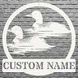 Custom Metal Loon Wall Art, Loon in Water Metal Artwork, Personalized Bird Wall Art, Metal Loon Aesthetic Room Deco, Bird Lover Gift