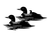 Loon Wall Art Metal Sign, Loon Family with Baby Metal Artwork, Lake House Decor, Laser Cut Metal Bird Wall Art, Outdoor Wall Art