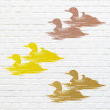 Loon Wall Art Metal Sign, Loon Family with Baby Metal Artwork, Lake House Decor, Laser Cut Metal Bird Wall Art, Outdoor Wall Art