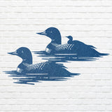 Loon Wall Art Metal Sign, Loon Family with Baby Metal Artwork, Lake House Decor, Laser Cut Metal Bird Wall Art, Outdoor Wall Art