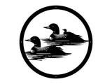 Metal Loon Sign, Loon Family with Baby Metal Artwork, Metal Loon Lake House Decor, Laser Cut Metal Bird Wall Art, Bird Lover Gift