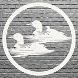 Metal Loon Sign, Loon Family with Baby Metal Artwork, Metal Loon Lake House Decor, Laser Cut Metal Bird Wall Art, Bird Lover Gift