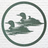 Metal Loon Sign, Loon Family with Baby Metal Artwork, Metal Loon Lake House Decor, Laser Cut Metal Bird Wall Art, Bird Lover Gift