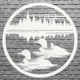 Loon Family with Baby Reflection