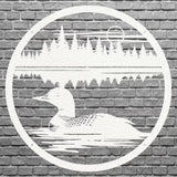 Metal Loon In The Water Wall Art, Lake House Metal Wall Art, Metal Bird Artwork, Lase Cut Metal Loon Home Decor, Bird Lover Gift