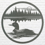 Metal Loon In The Water Wall Art, Lake House Metal Wall Art, Metal Bird Artwork, Lase Cut Metal Loon Home Decor, Bird Lover Gift