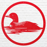 Metal Loon Wall Art, Loon In The Water Metal Wall Art, Lake House Decor, Modern Living Room Wall Decor, Bird Lover Gift