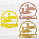 Custom Metal Loon Wall Art, Loon in Water Metal Artwork, Personalized Bird Wall Art, Metal Loon Aesthetic Room Deco, Bird Lover Gift