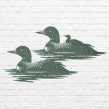 Loon Wall Art Metal Sign, Loon Family with Baby Metal Artwork, Lake House Decor, Laser Cut Metal Bird Wall Art, Outdoor Wall Art