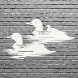 Loon Wall Art Metal Sign, Loon Family with Baby Metal Artwork, Lake House Decor, Laser Cut Metal Bird Wall Art, Outdoor Wall Art