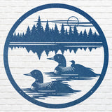 Loon Family with Baby Reflection