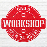 Dads Workshop Sign, Metal Wall Art, Dads Garage Wall Art, Workshop Metal Sign Wall Art, Custom Garage Sign, Mechanic Gifts