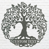 Tree of Life Personalized Name Metal Sign, Decorative Metal Wall Art