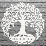 Tree of Life Personalized Name Metal Sign, Decorative Metal Wall Art