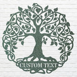 Tree of Life Personalized Name Metal Sign, Decorative Metal Wall Art