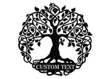 Tree of Life Personalized Name Metal Sign, Decorative Metal Wall Art