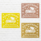Farm Fresh Pine Tree Sign, Christmas Tree Decor, Christmas Tree Truck Sign, Personalize Name Metal Sign, Name Metal Wall Sign