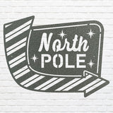 North Pole Metal Art, North Pole Metal Sign, Laser Cut Metal Wall Art, Seasonal Holiday Metal Art, Modern Metal Wall Decor