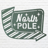 North Pole Metal Art, North Pole Metal Sign, Laser Cut Metal Wall Art, Seasonal Holiday Metal Art, Modern Metal Wall Decor