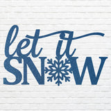 Let It Snow Metal Art, Snowflake Metal Artwork, Christmas Holiday Metal Wall Art, Metal Snowflake Decor, Metal Wall Decor