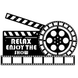 Movie Theatre Metal Wall Art, Cinema Film Wall Art, Relax Enjoy The Show Laser Cut Custom Metal Artwork, Movie Lover Gift