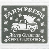 Farm Fresh Pine Tree Sign, Christmas Tree Decor, Christmas Tree Truck Sign, Personalize Name Metal Sign, Name Metal Wall Sign