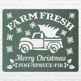 Farm Fresh Pine Tree Sign, Christmas Tree Decor, Christmas Tree Truck Sign, Personalize Name Metal Sign, Name Metal Wall Sign